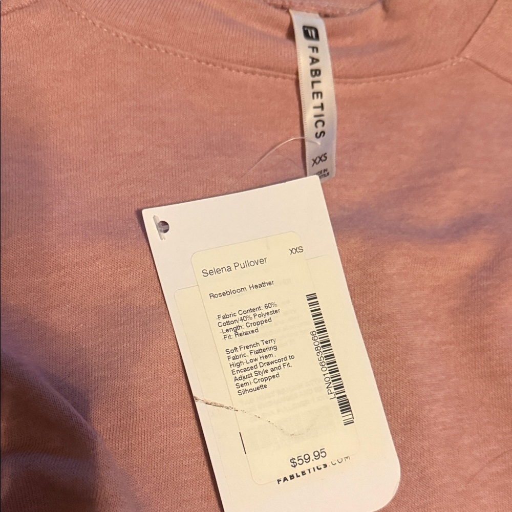 🌸 **Fabletics Selena Semi-Cropped Pullover – Rosebloom Heather (XXS)** 🌸 - Picture 10 of 10